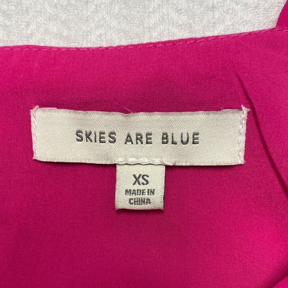 Slip Dress Fuchsia Hot Pink Ruffle Feminine Summer Cocktail Event Bridal Size XS - Picture 3 of 11